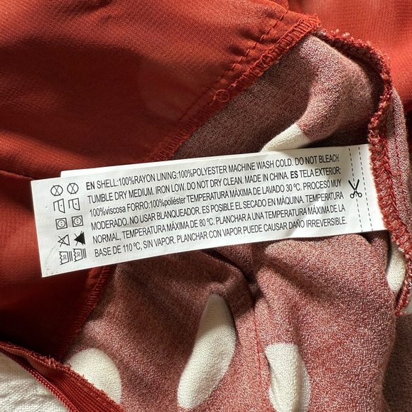 Zara Burnt Orange and White Polka Dot Jumpsuit - Picture 13 of 13